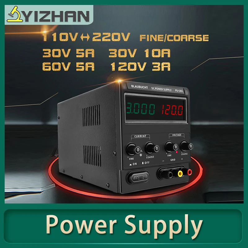

DC Laboratory Power Supply Adjustable 60V 5A 30V 10A Adjustable Lab 120V 3A Voltage Regulator Stabilizer Switching Power Supply