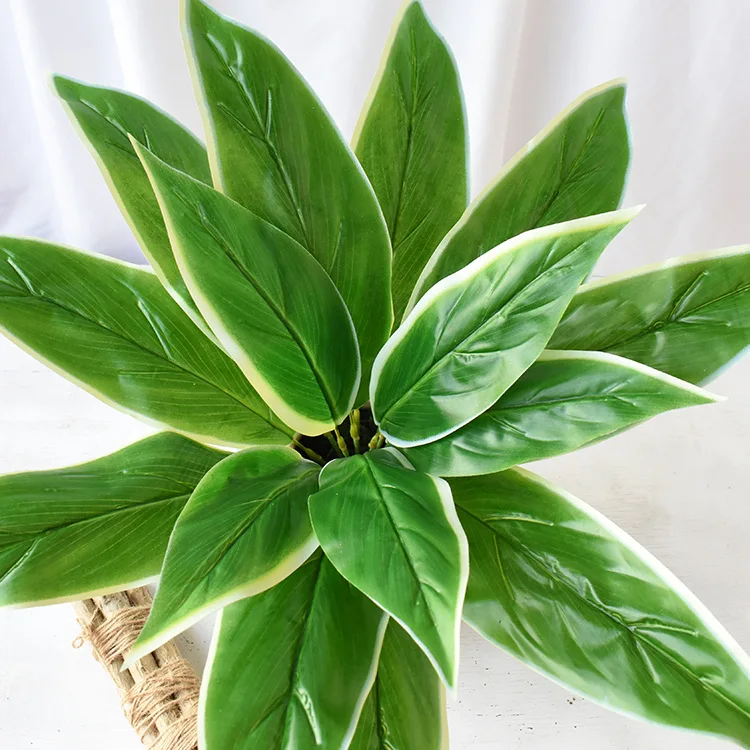 Большое зеленое растение на ощупь папоротник 15 листьев красивая трава для сна