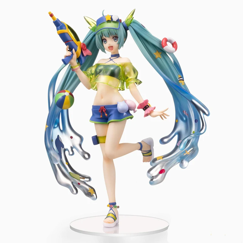 Японские милые фигурки героев мультфильма Мику Hatsune кавайная модель из ПВХ