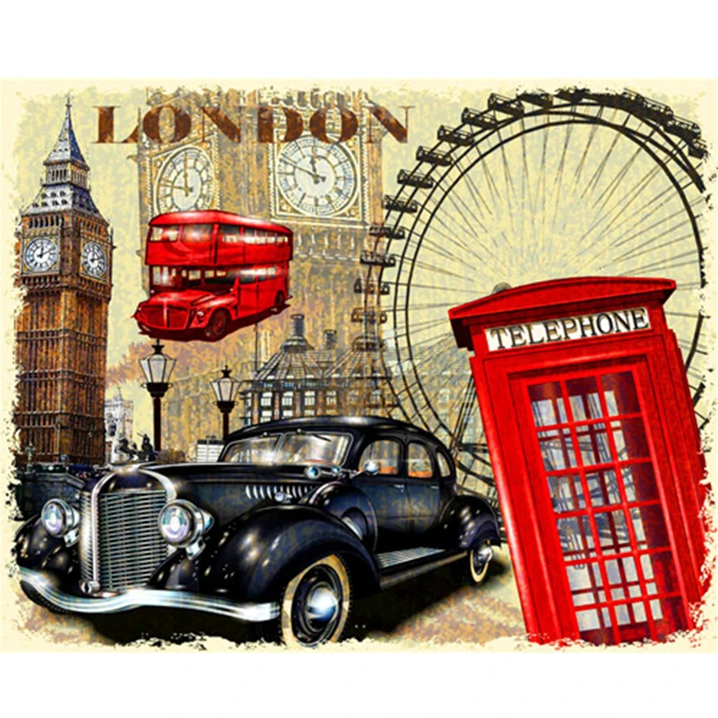 Набор для рисования по номерам на стене 40 х50 см | Дом и сад