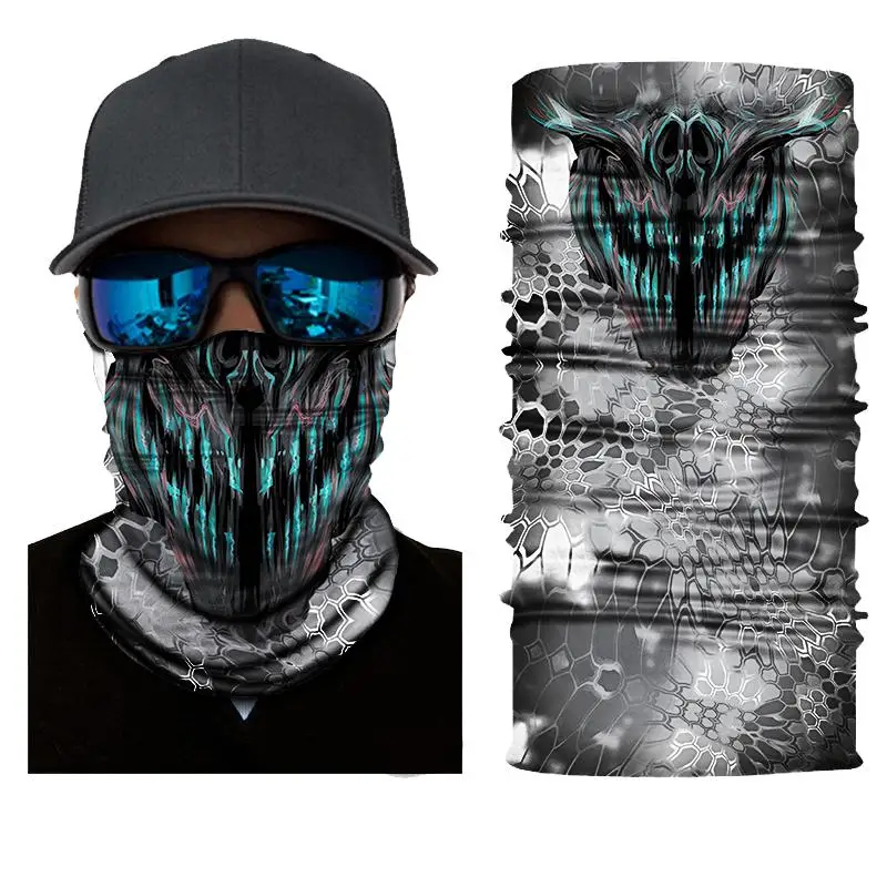 New Biker Balaclava Scary Masque Face Shield Unisex Mask Skull Mascarilla Mascara Riding Neck Protect Motorcycle | Автомобили и