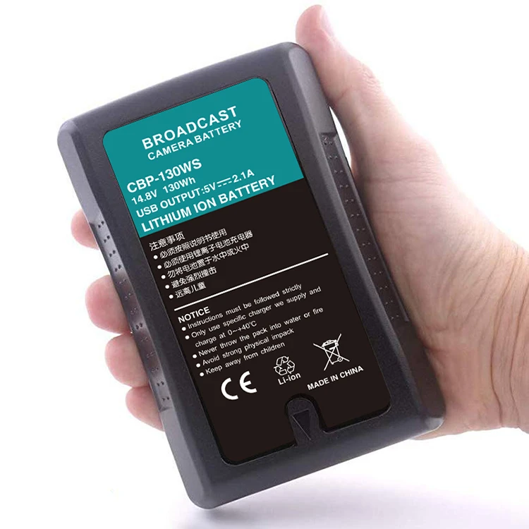 

Camera Battery V Mount CBP-130W 8800mAh 14.8V V Lock Rechargeable Digital Battery For Camcorder LED Video Light