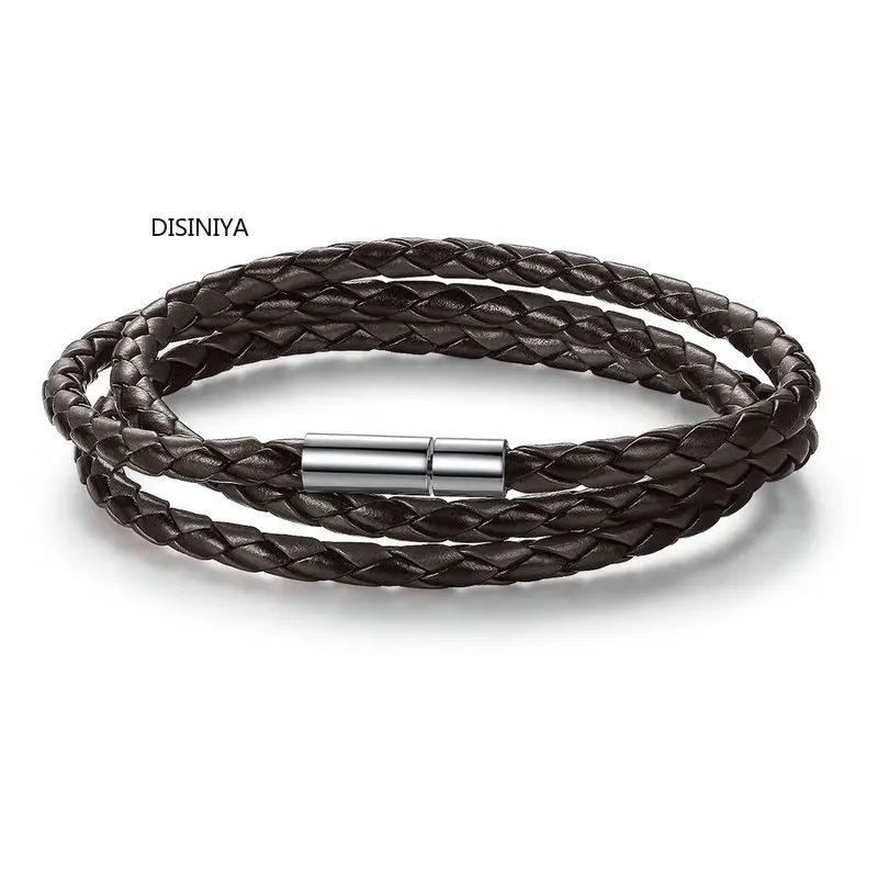 Браслеты унисекс кожаные регулируемые с магнитной пряжкой 6 цветов|Цепочки и