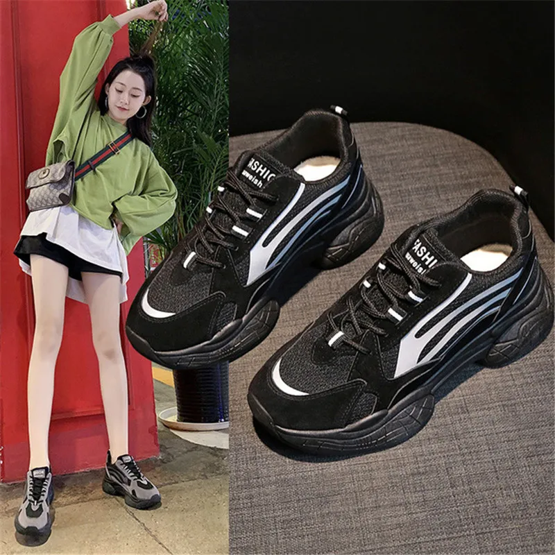 Светоотражающая обувь для папы женская Новинка весны 2020 года дышащая Спортивная