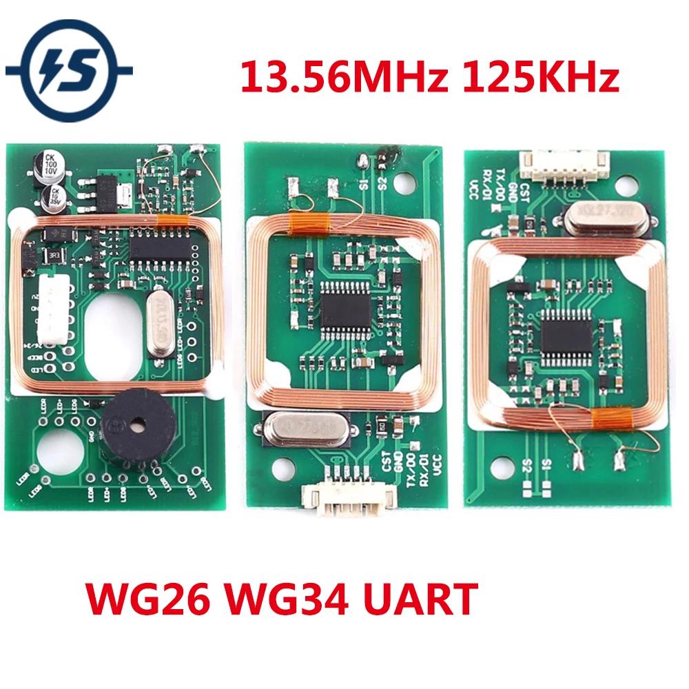 Модуль беспроводного Считывателя RFID 13 56 МГц 125 кГц двухчастотный Wiegand WG26 WG34/UART ID IC