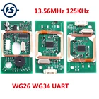 Модуль беспроводного Считывателя RFID 13,56 МГц 125 кГц, двухчастотный Wiegand WG26 WG34UART ID IC Card Reader 5 в 12 В