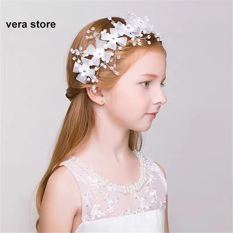 Изящные Ювелирные изделия обруч для волос с бусинами Женский держатель головной