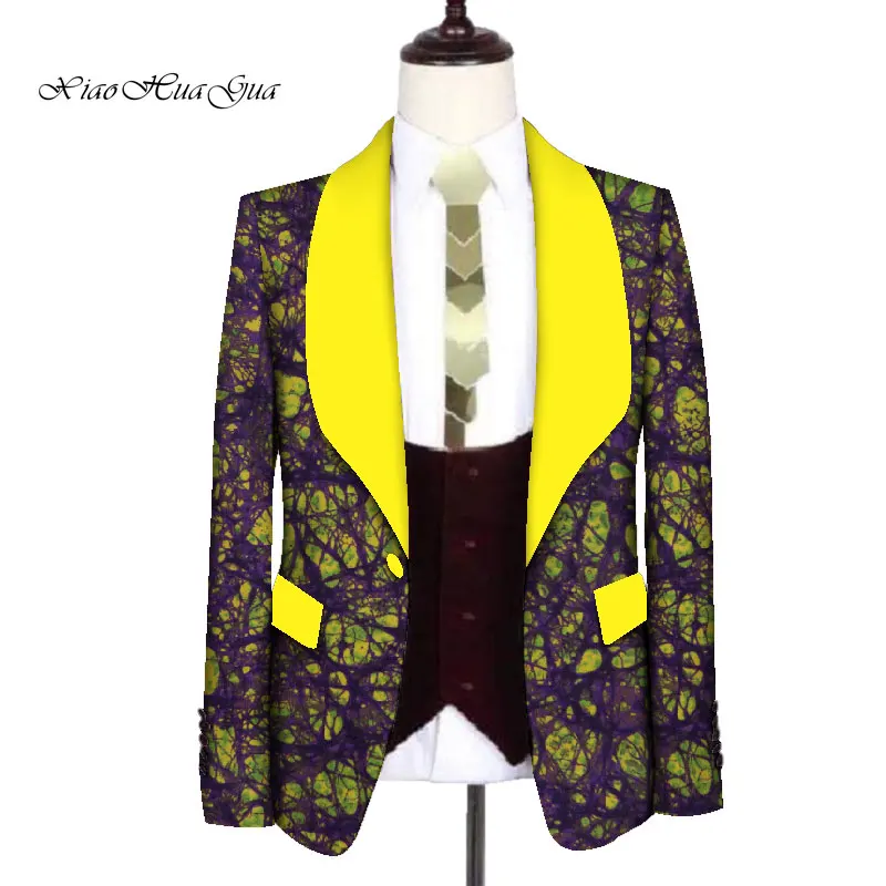 Мужская африканская одежда топы пальто блейзер с принтом свадебное платье