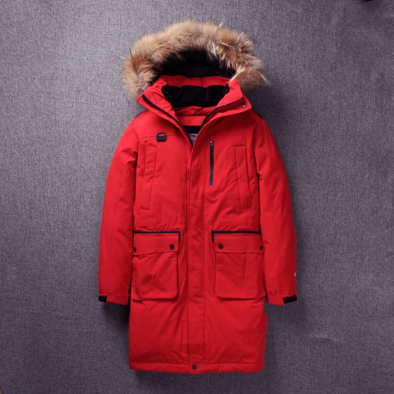 Winter Men Down Jacket Boys Coat Natural Fur M L XL XXL XXXL | Мужская одежда