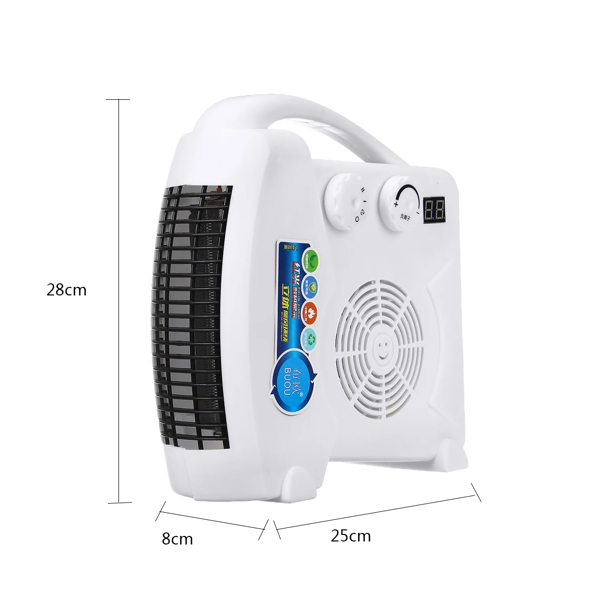 

1500W Electric Wall Heater Mini Portable Plug-in Personal Space Warmer for Indoor Heating Camping Any Place Adjustable