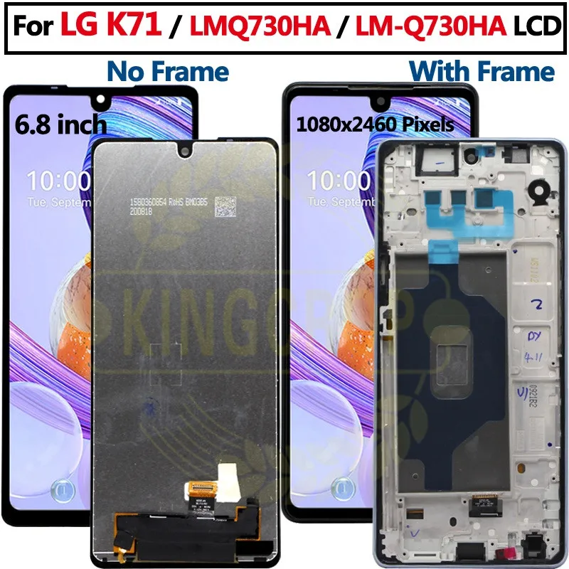 6 8 &quotОригинальный ЖК дисплей для LG K71 с рамкой сенсорный экран дигитайзер Q730 LMQ730HA