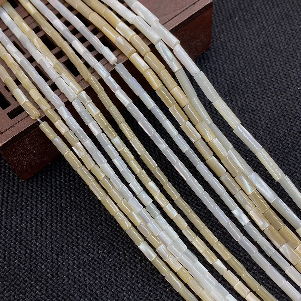 Natural Horseshoe Shell Tube Beads 3x7mm Mother-of-pearl Long for Jewelry Making DIY Necklace Bracelet Accessories | Украшения и
