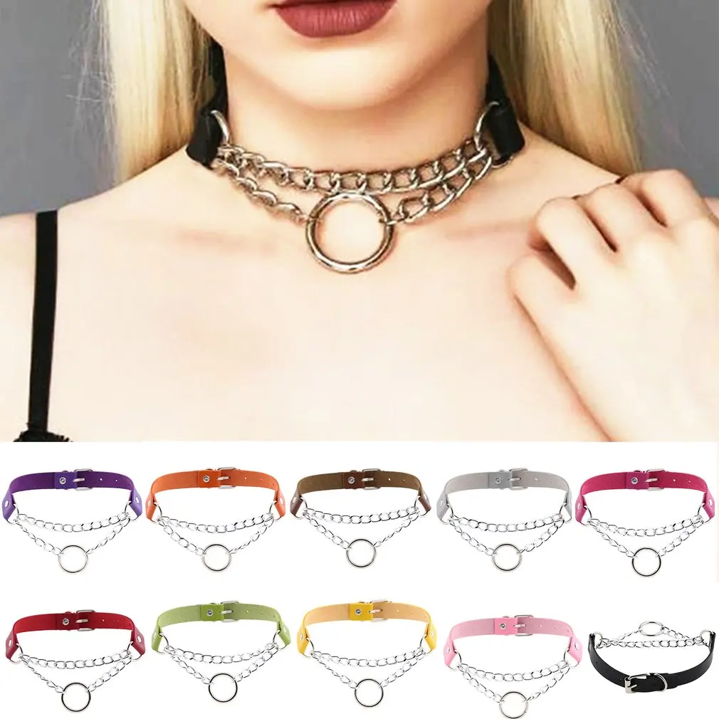 Новинка 2019 женское и мужское панк ожерелье-чокер на цепочке ручной работы