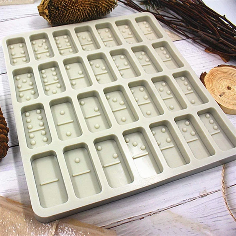 

Domino Mold Mold Domino Mold for Resin 28 Cavities Silicone Baking Mold for Lotion Bar, Bath Bomb, Beeswax, Resin