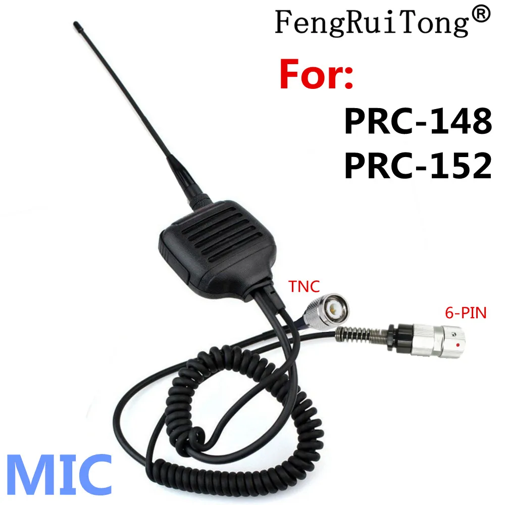 For TRI TCA/AN PRC152 PRC148 Radio Speaker Microphone with UHF VHF antenna, Walkie-talkie speaker Microphone for PRC-148 PRC-152