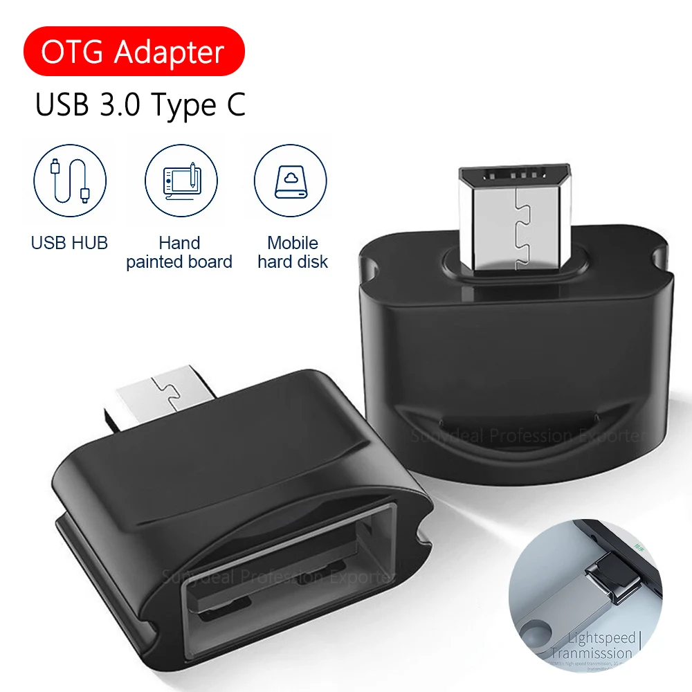 

Mirco USB C OTG Adapter Fast USB 3.0 to Type C Adapter for MacbookPro Xiaomi Huawei Mini USB Adapter Type-C OTG Cable Converter