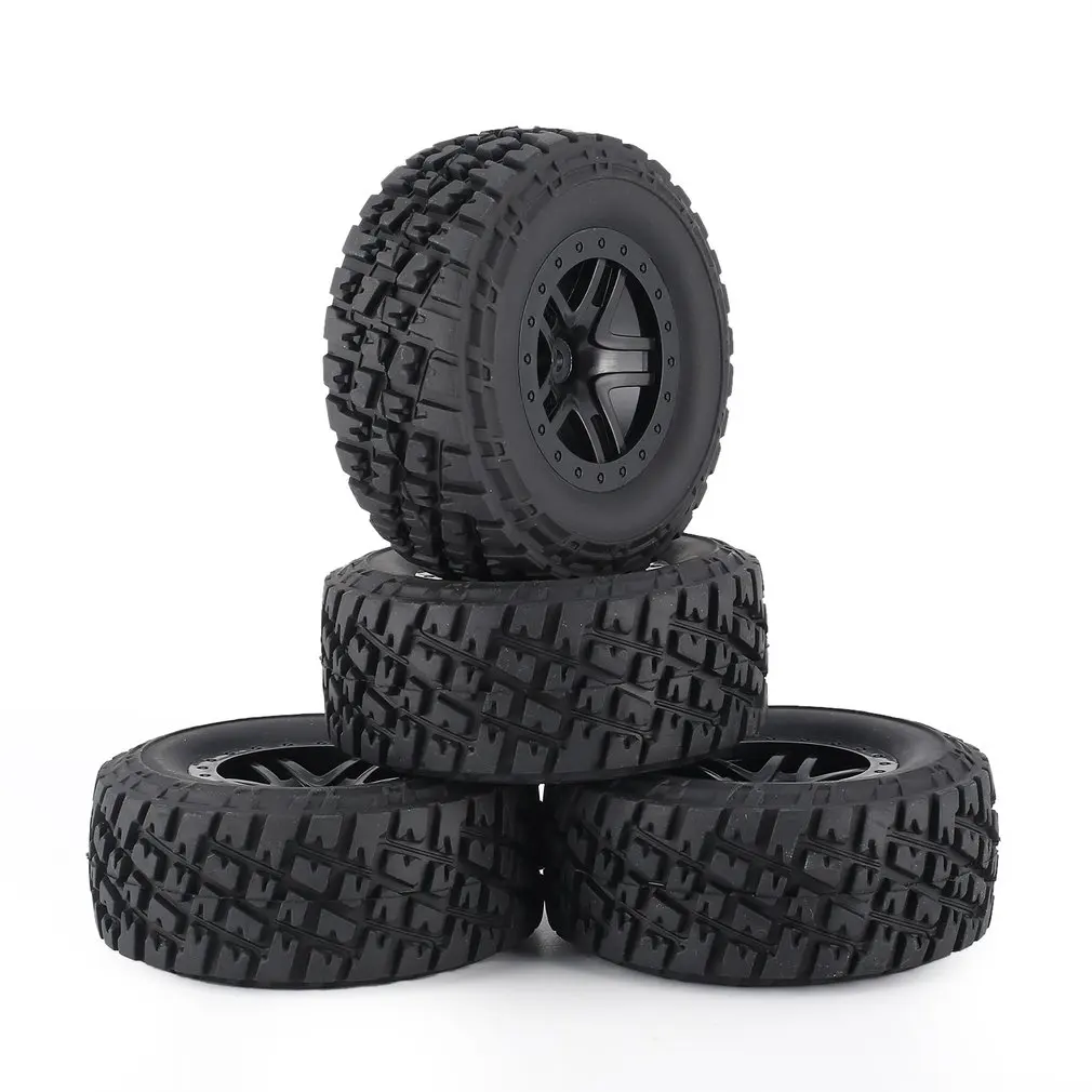 

4pcs AUSTAR 110mm Rim Rubber Tyre Wheel Set Spare Parts Accessories for Traxxas Slash 4X4 RC4WD HPI HSP Crawler Car Mode