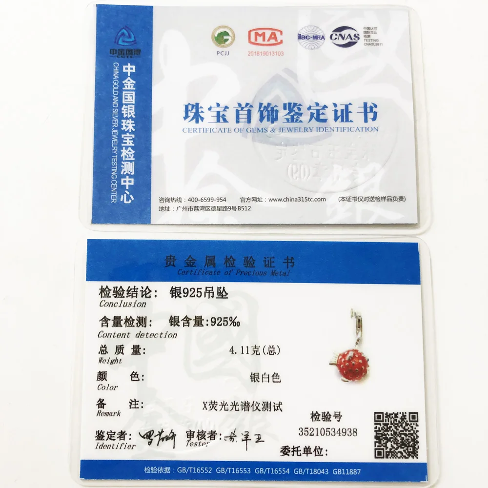 

Charms Red Blowfish 925 Sterling Silver Lobster Clasp Pendants Making DIY Handmade 2019 New Fashion DIY Cute Jewelry for Women