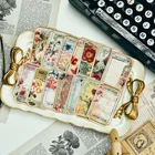 81 шт., винтажные бумажные этикетки с изображением цветов, бирок, журналов, женских птиц, альбом для рукоделия, дневник в стиле Скрапбукинг бумажных упаковок