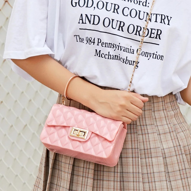 

Новинка, классический корейский квадратный маленький кошелек-желе для девушек, мини-кошелек для монет, сумка-боди карамельного цвета, Золот...