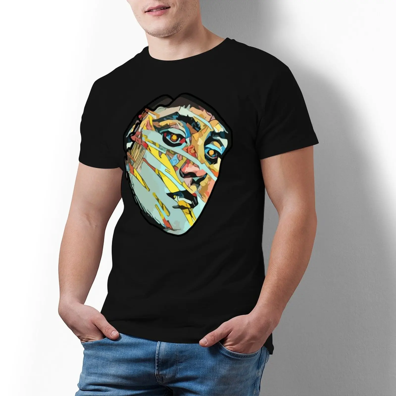 

Мужская футболка из натурального хлопка, с принтом