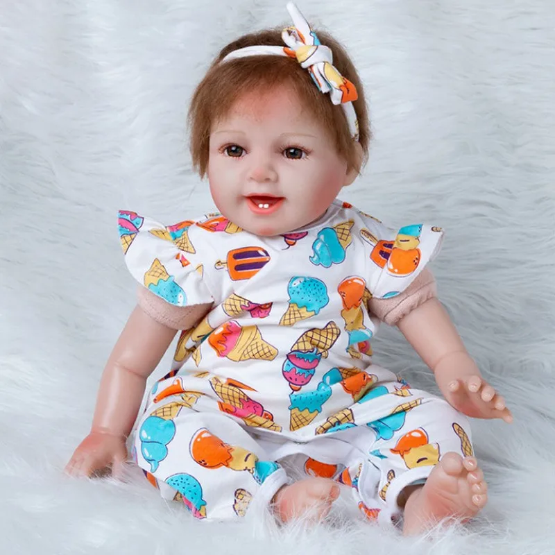 JULY'S SONG 55 см Reborn Baby Dolls очаровательные реалистичные куклы для девочек тканевые