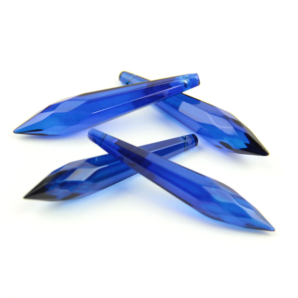 38 мм/63 мм/76 мм стеклянная люстра в виде сосульки капли темно-синяя хрустальная