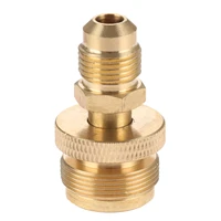 brass 1lb portable camping grill stove part propane tank canister regulator adapter connection convert to 38 male flare adapter