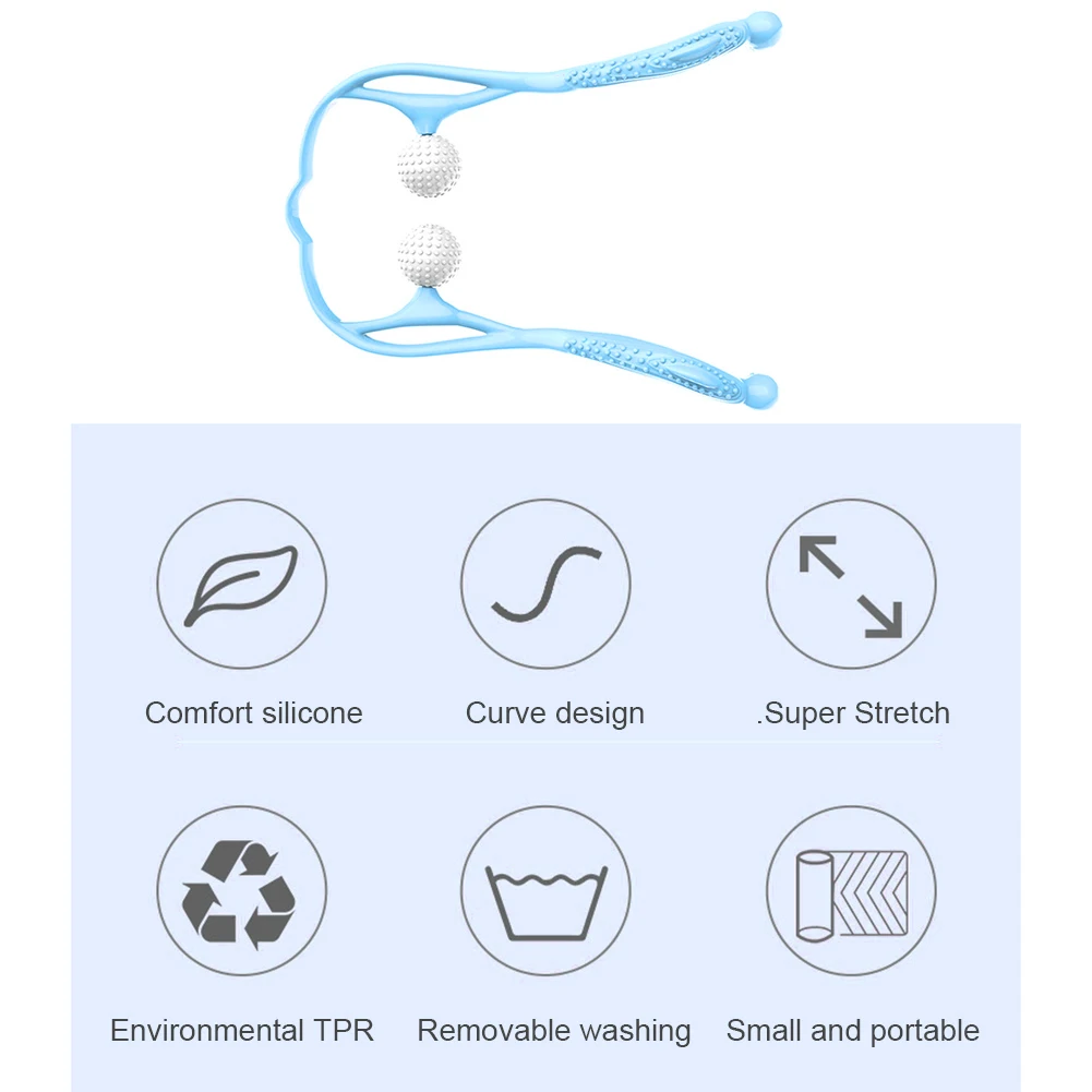 

New Manual Cervical Spine Neck Shoulder Body Pain Relief Massager Roller Relax Neck Shoulder Legs waist Shiatsu Kneading Massage