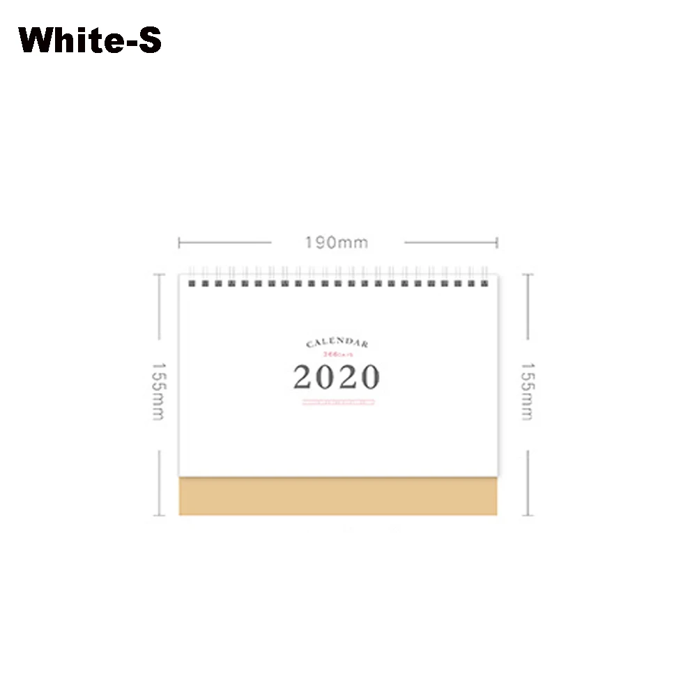 S white Год простой записываемый Настольный календарь украшение для рабочего стола ежедневный планировщик с катушкой вертикальный календарь - Цвет: S white