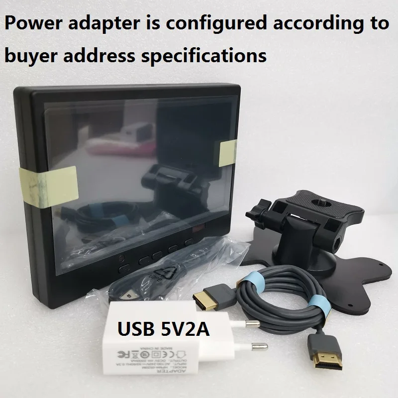 With power adapter 7-дюймовый дисплей HDMI1024x600ips ЖК-дисплей панель монитор дисплей PS4 xbox360 Raspberry Pi - Цвет: With power adapter