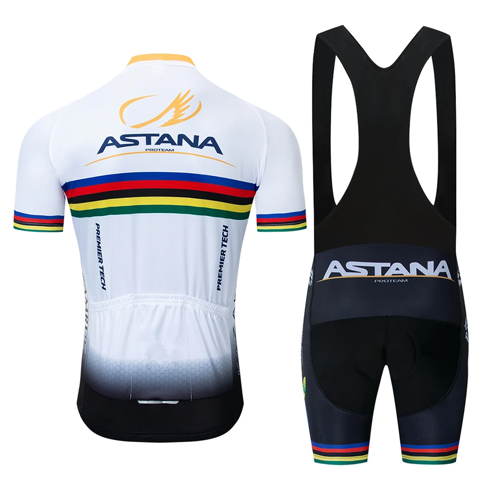

Summer 2020 New Pro ASTANA Pro Team short sleeve cycling Jersey suit bib Summer Clothing set bicycle suit MTB bike riding