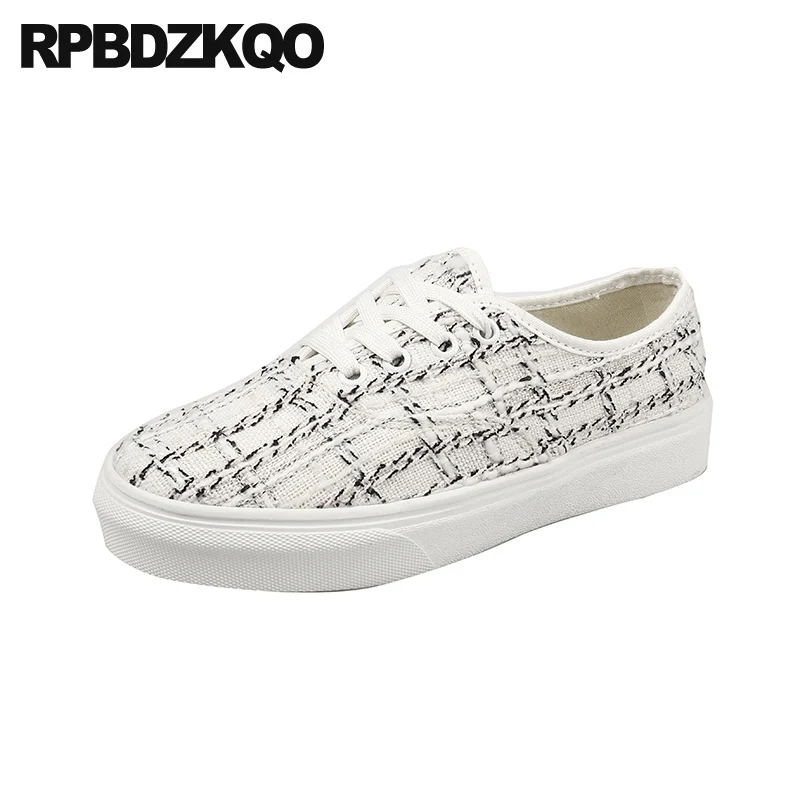 

China Breathable Flats Designer Shoes Women Luxury 2021 Ladies Shallow Chinese Platform Casual Lace Up Round Toe Black White
