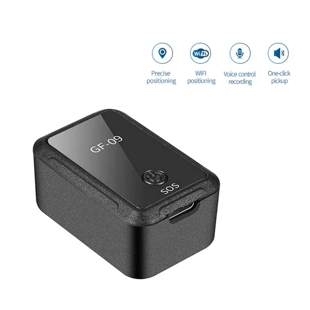 

GF09 Mini GPS Tracker Car GSM GPRS GPS Locator Platform SMS Tracking Alarm Sound Monitor Voice Recording Track Map Location