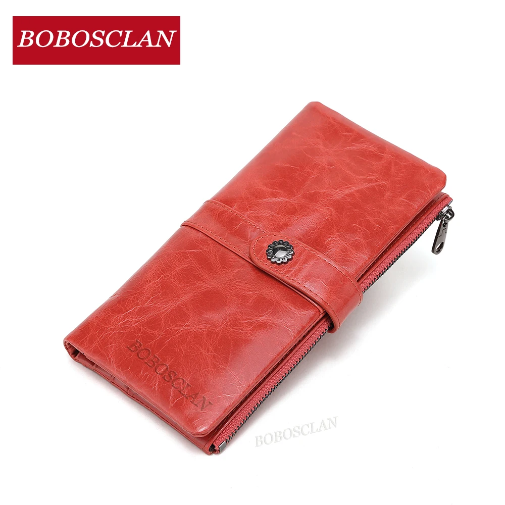 BOBOSCLAN новые женские кошельки длинный стильный многофункциональный кошелек из