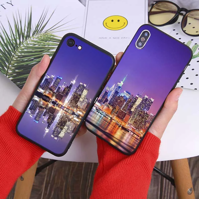 Для iPhone 7 11 pro max XR X 6S 8 XS MAX 6 plus SE 5S Мягкий силиконовый чехол для телефона городской