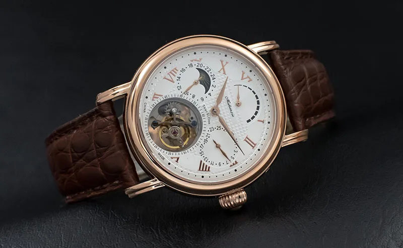 Многофункциональные мужские часы s Pilot Real Tourbillon с календарем Moonphase, механические мужские часы ST8007 Tourbillon, модные часы