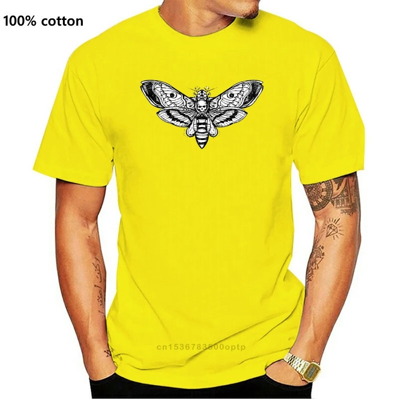 

New Summer Style Fashion MOTH T-SHIRT Dead Insect Insects Entomology Zoology Science Black White 100% Cotton Top Tees