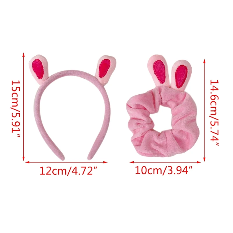 

Funny Animal Ears Cartoon Headband Cute Frog Eyes Giraffe Plush Scrunchies Ponytail Holder Cosplay Hair Accessories