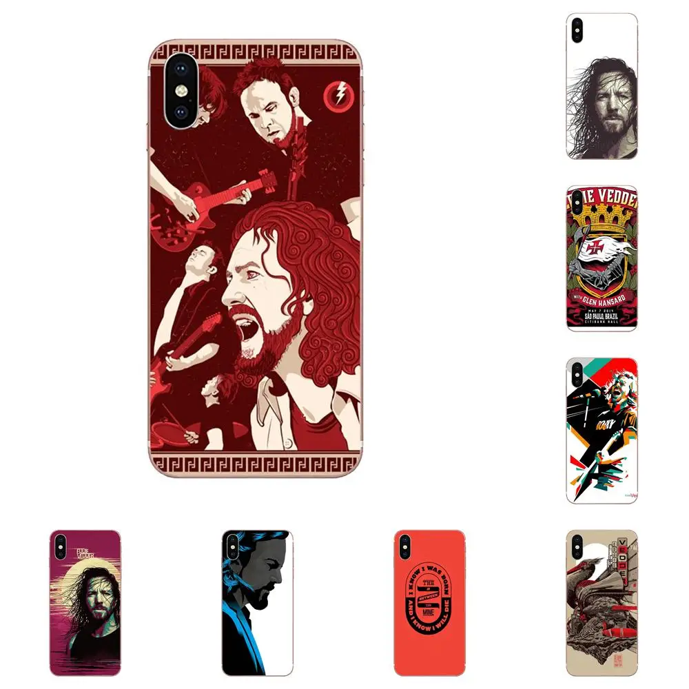 Мягкая ТПУ Защитная кожа для Xiaomi Redmi Mi 4 7A 9T K20 CC9 CC9e Note 7 9 Y3 SE Pro Prime Go Play Rock Eddie Vedder Pearl