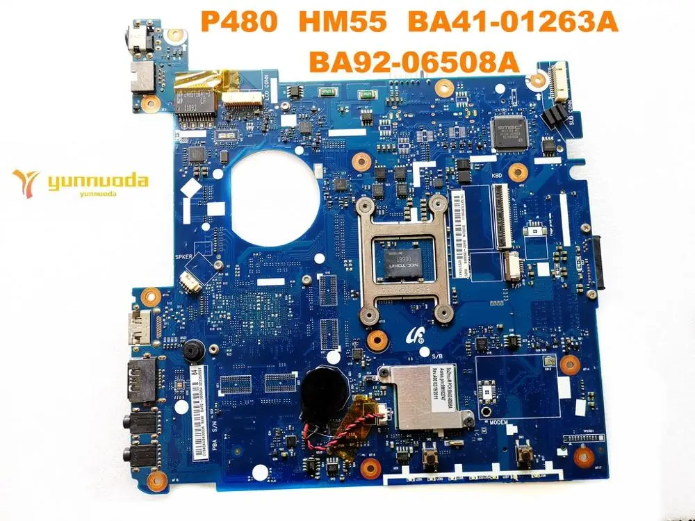 Оригинальное для Samsung P480 Материнская плата ноутбука HM55 BA41-01263A BA92-06508A испытанное