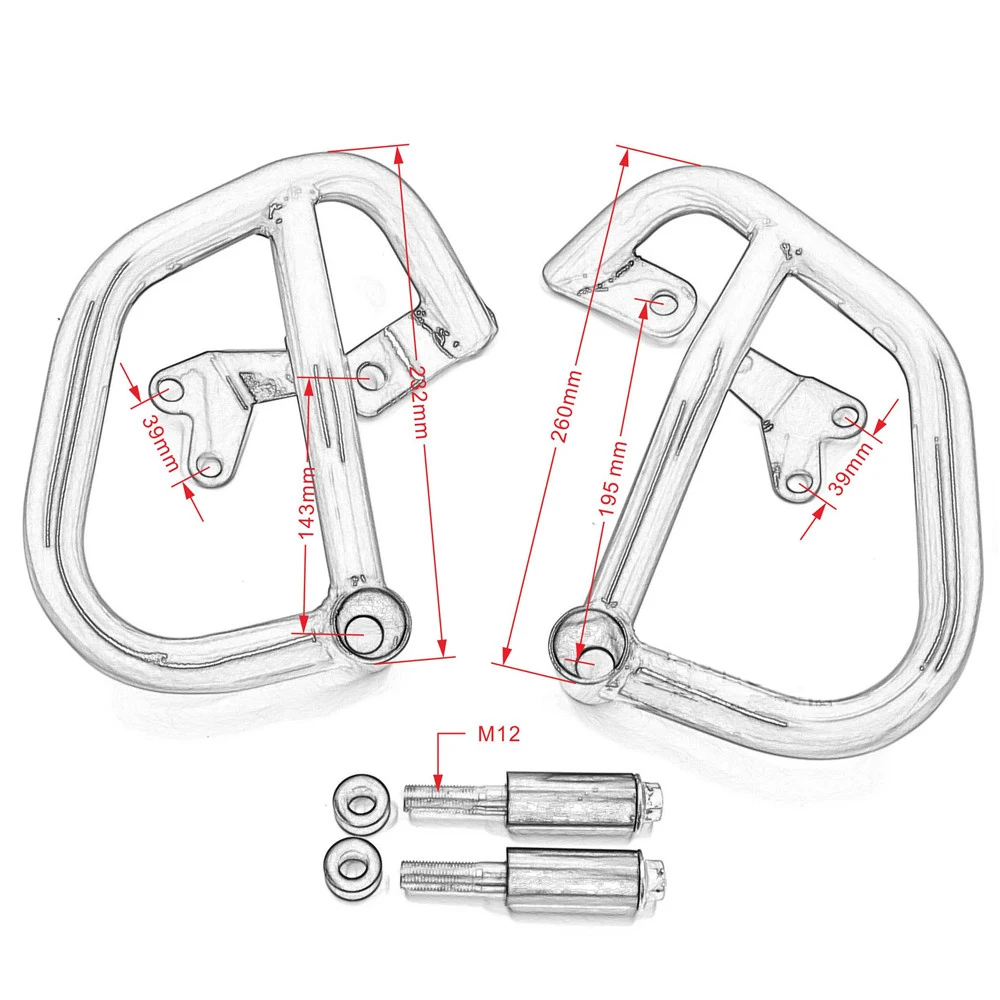 Мотоциклетный бампер двигателя для Yamaha MT07 FZ07 MT 07 FZ 2014 2015 2016 Crash Bars протектор