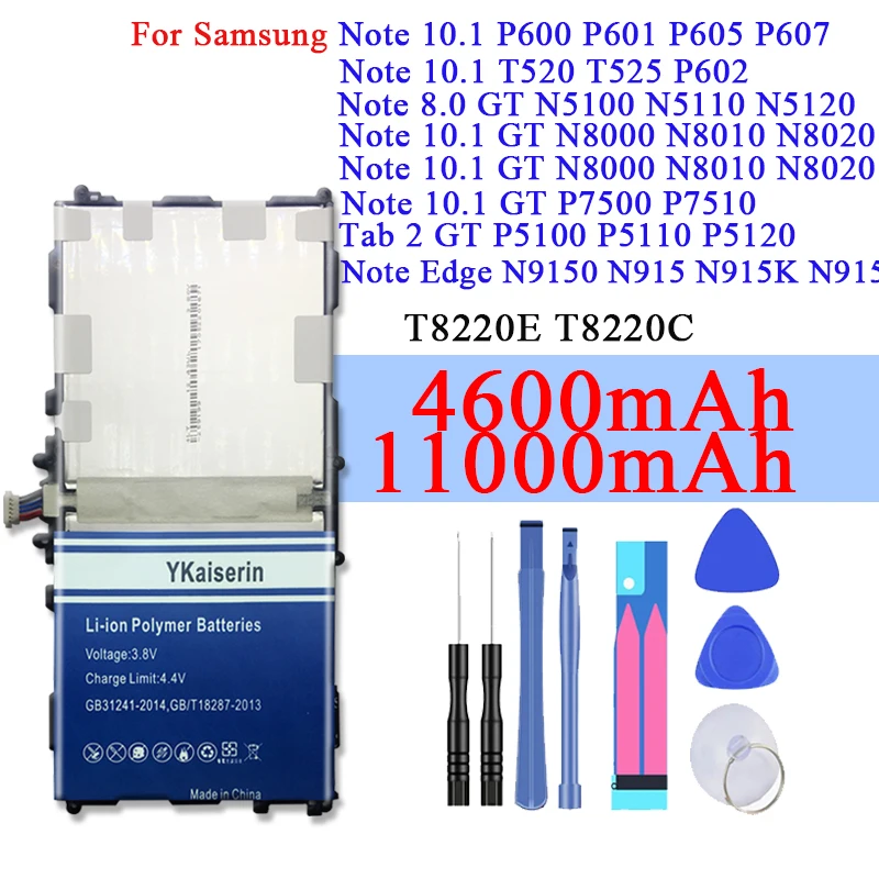 Аккумулятор для Samsung GALAXY Note 10 1 8 Tab Pro P600 P601 P605 P607 GT N5100 N5110 N5120 N8000 N8010 N8020 P7500 P5100