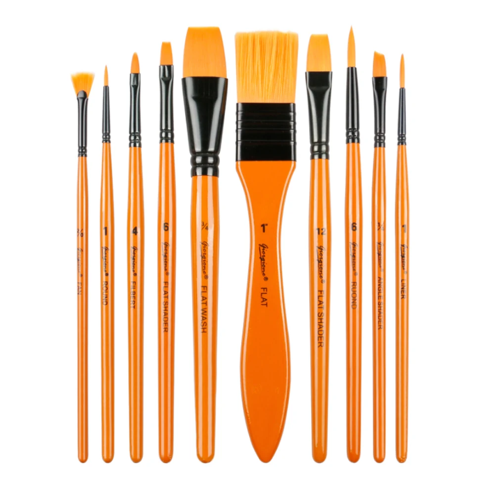 11 шт. нейлон волос Многофункциональный кисти Безопасность Краски акварель масло