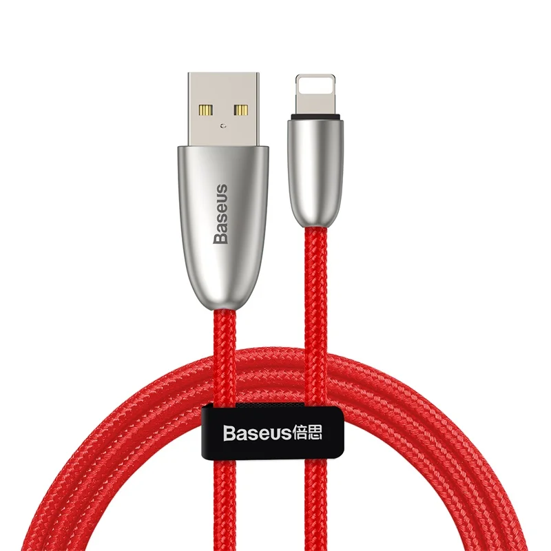 Светодиодный usb-кабель со светом зарядное устройство для iPhone xs max xr x 8 7 6s plus 5s ipad pro Кабель для быстрой зарядки данных для apple lightning Кабель 1 м - Цвет: Красный