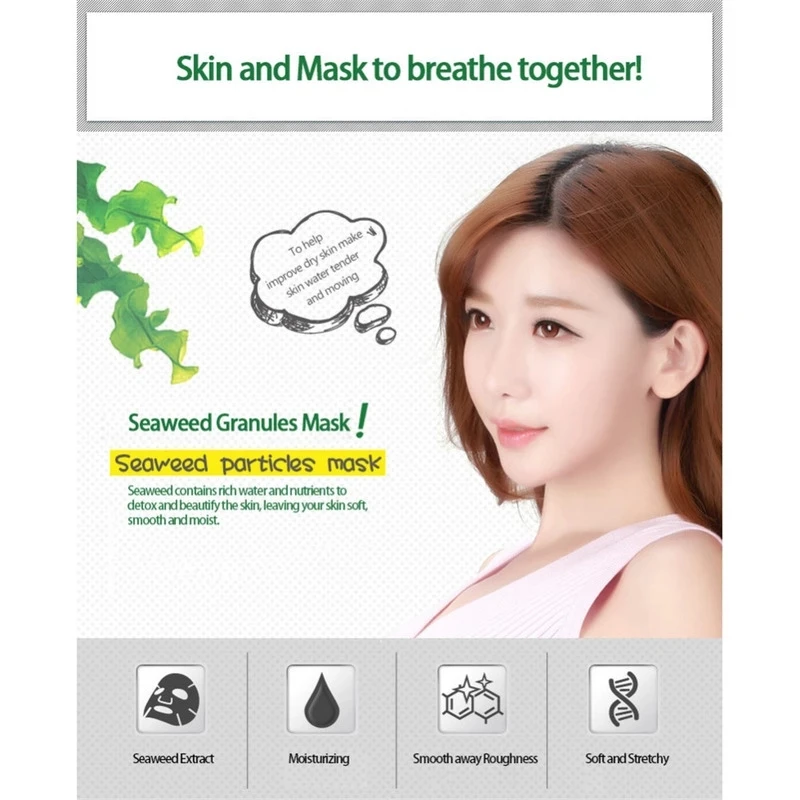 

new Pure Seaweed Alga Mask Powder Algae Acne Spots Remove Hyrdating Whitening&Moisturizing Face Mask 550g+BOWL + spoon