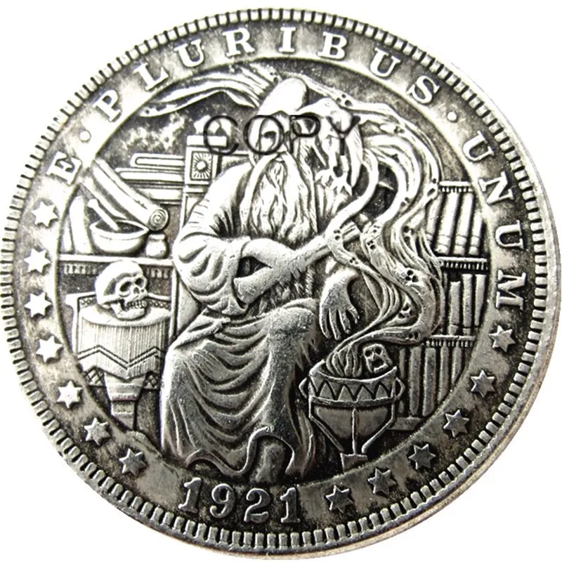 

HB(54)US Hobo 1921 Morgan Dollar посеребренные копировальные монеты