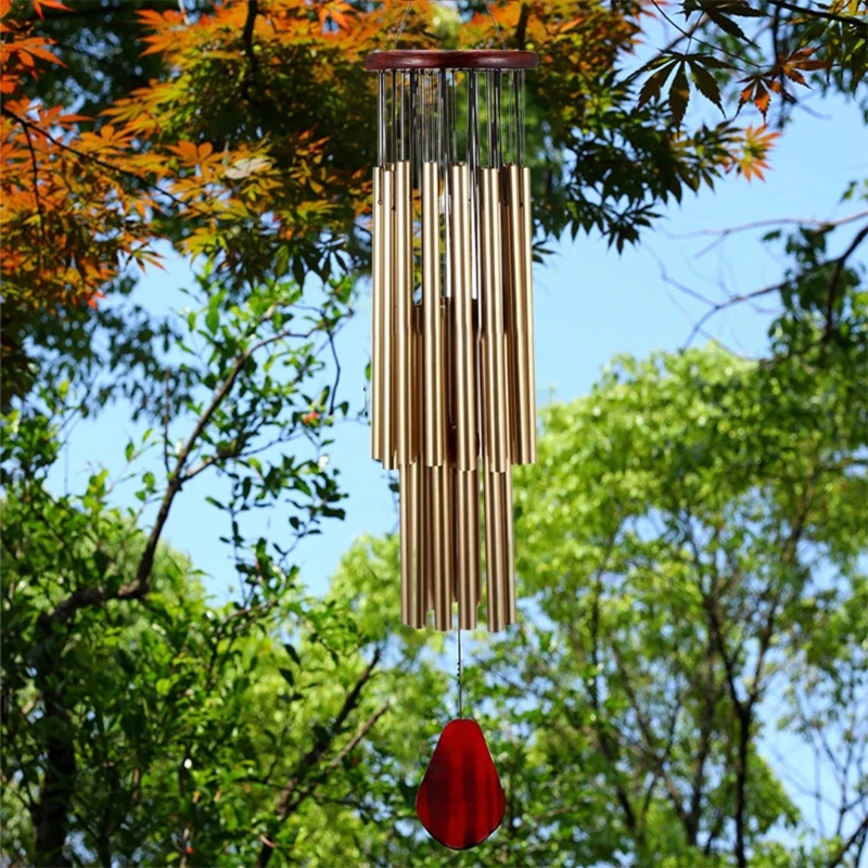 

Handmade Wind Chimes 27 Tubes Large Outdoor Wooden Wind Bell Memorial Wind Chimes Outdoor Decor for Patio Porch Garden or Backya