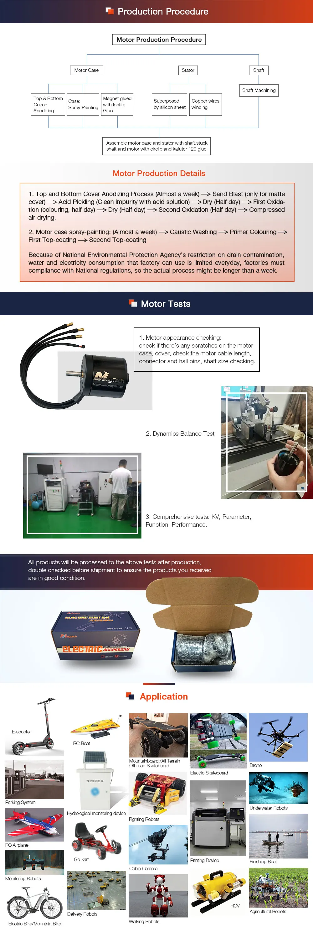 Maytech(10 шт.) 6374 170KV бесщеточный Датчик Холла Электрический скейтборд maytech скейтборд комплект