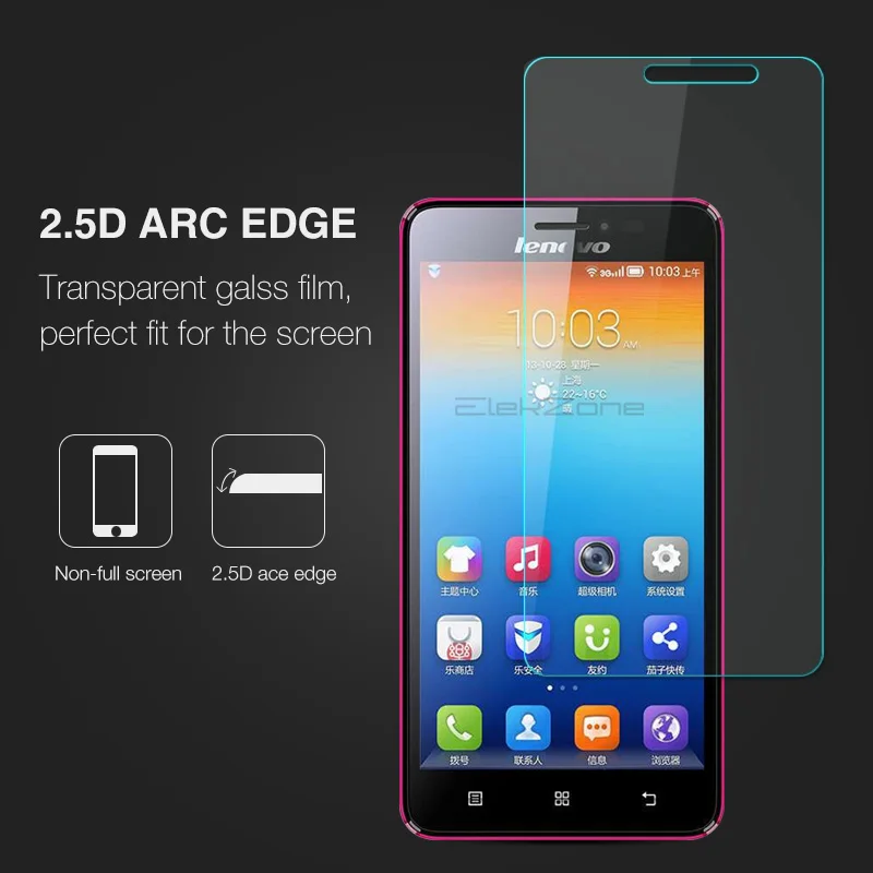 Закаленное стекло 9H для Lenovo VIBE A1000 A2010 A5 A536 пленка K5 K80M K4 Note A6000 A7000 S5 S850 S898T|Защитные